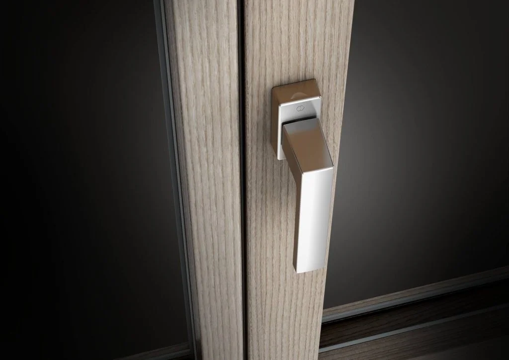 Maniglia di un infisso in legno